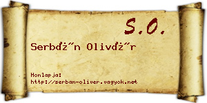 Serbán Olivér névjegykártya