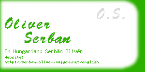 oliver serban business card