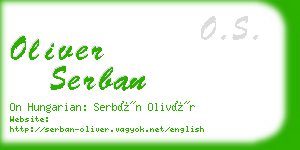 oliver serban business card